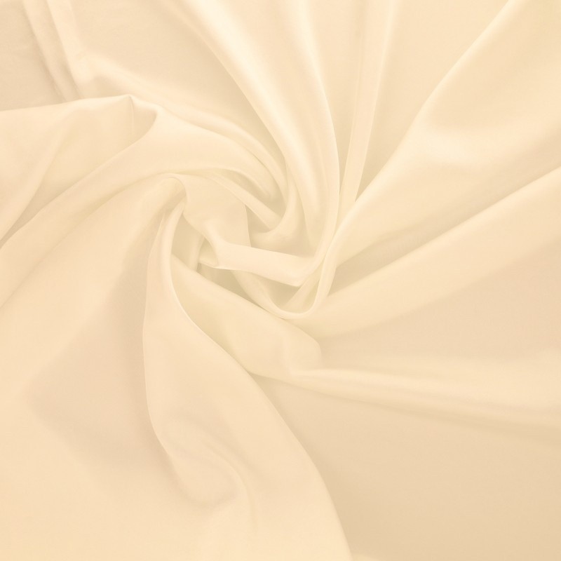Coupon 3m Tissu Satin Uni Ivoire 