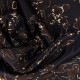 Coupon 3m Tissu Satin Imprimé Digital Marine