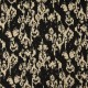 Coupon 3m Tissu Seersucker Imprimé Tache Sable et noir