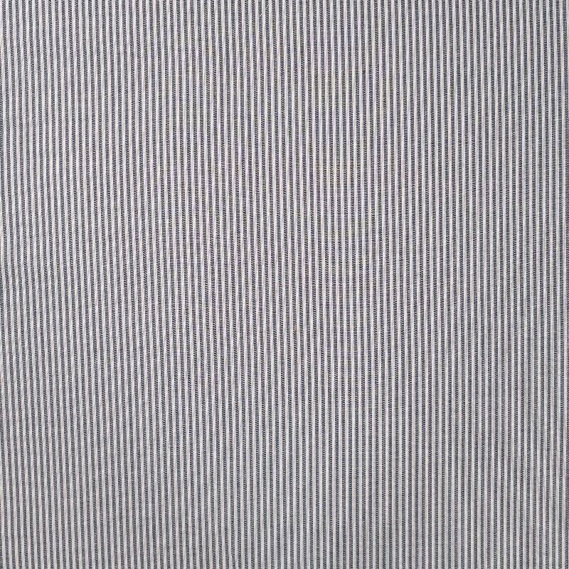 Coupon 3m Tissu Seersucker Rayure Bleu Marine