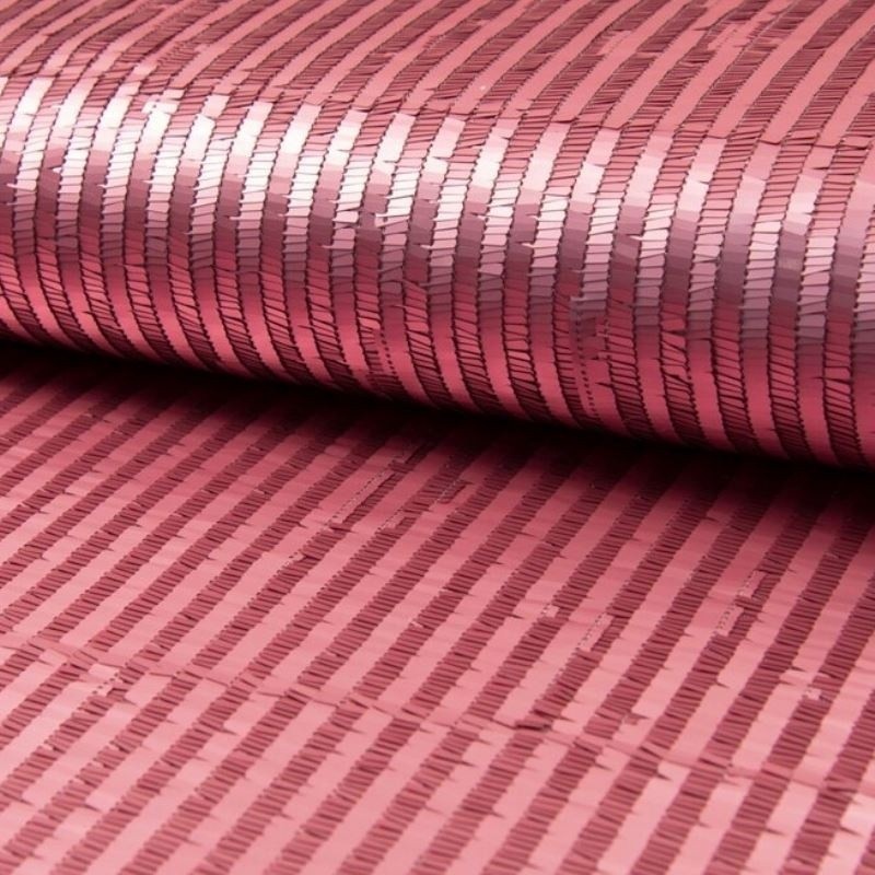 Coupon 3m Tissu Cocktail Rib Rosé
