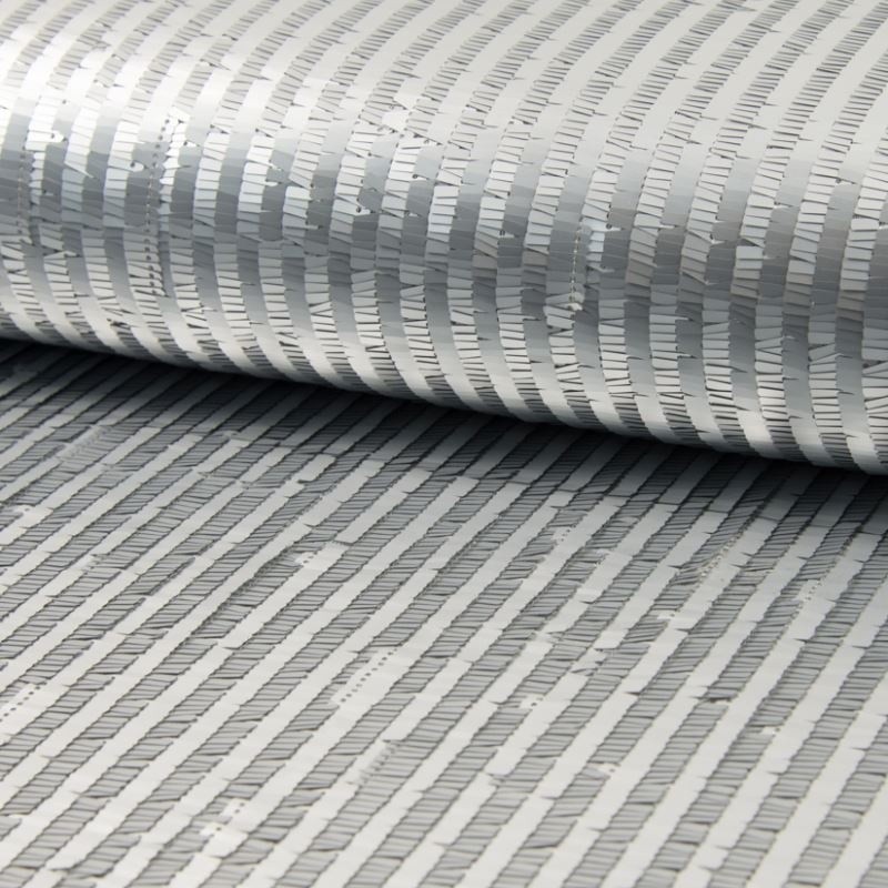 Coupon 3m Tissu Cocktail Rib Argent 