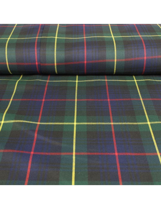 Tissu lainage à carreaux écossais vert