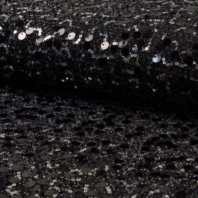 Coupon 3m Tissu Cocktail Nice Noir