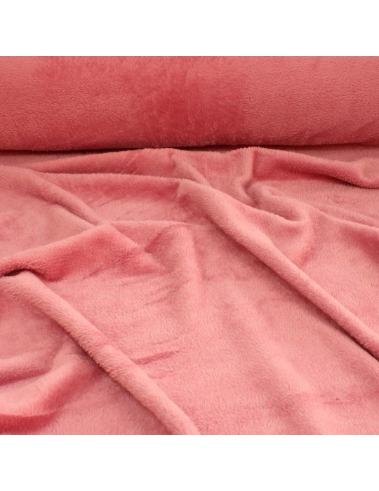 Tissu micro polaire uni rose