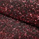 Coupon 3m Tissu Velours Sequin Rouge Bordeaux 