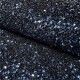 Coupon 3m Tissu Velours Sequin Bleu Nuit
