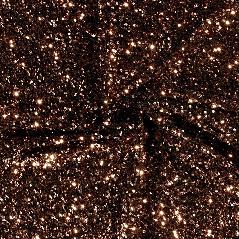 Coupon 3m Tissu Velours Sequin Bronze 