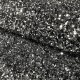 Coupon 3m Tissu Velours Sequin Argent