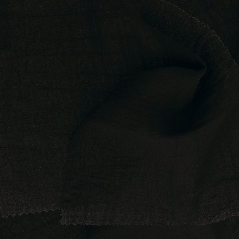 Coupon 3m Tissu Uni Noir
