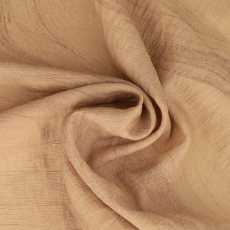 Coupon 3m Tissu Uni Vague Beige