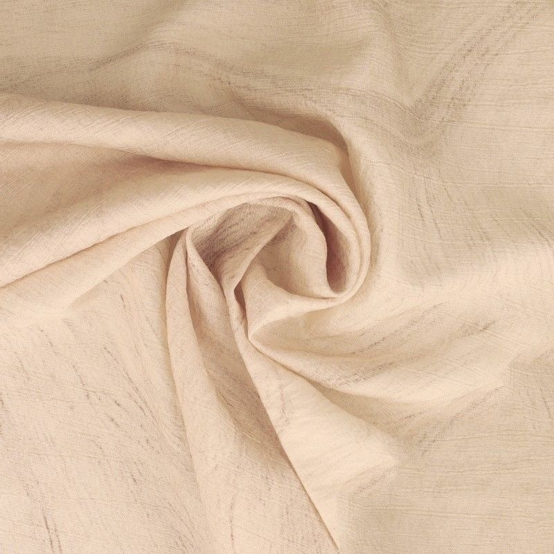 Coupon 3m Tissu Uni Vague Ecru 