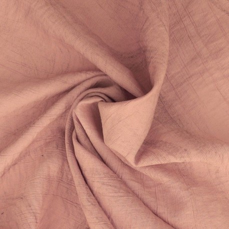 Coupon 3m Tissu Uni Vague Rose 