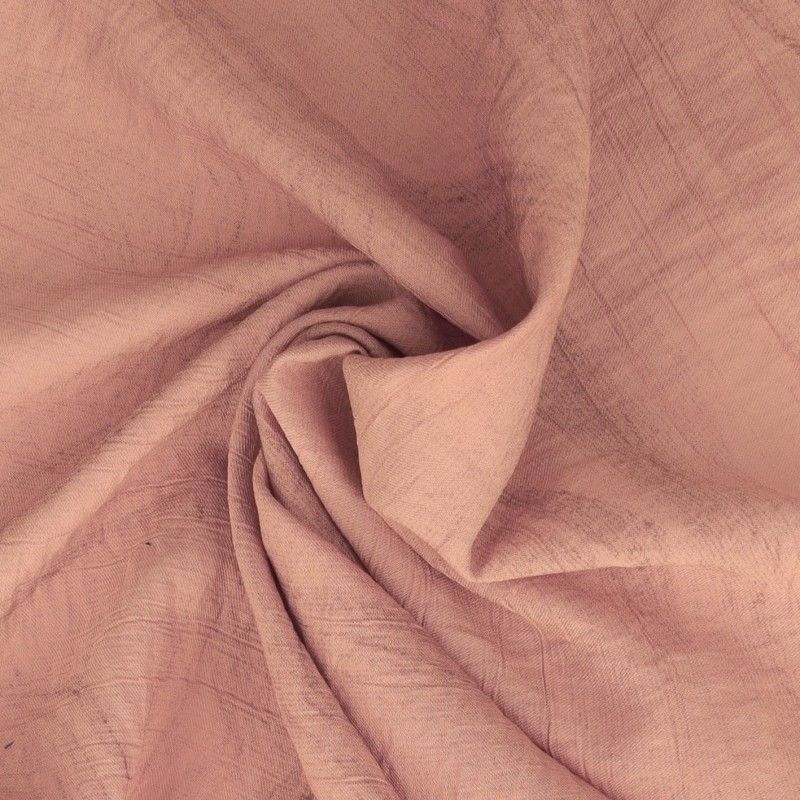 Coupon 3m Tissu Uni Vague Rose 