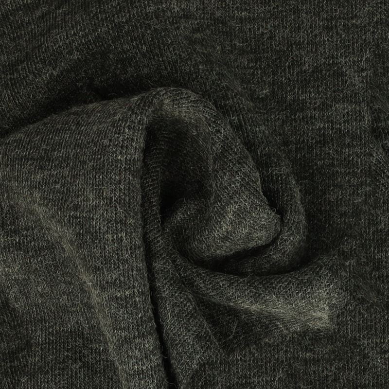 Coupon 3m Tissu Maille Facon Cachemire Gris