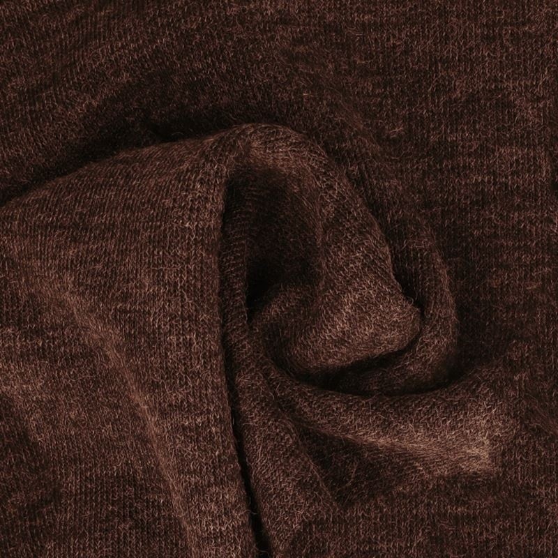 Coupon 3m Tissu Maille Facon Cachemire Bordeaux