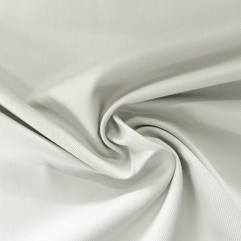 Coupon 3m Tissu Serge Non Feu Grande Largeur Ivoire