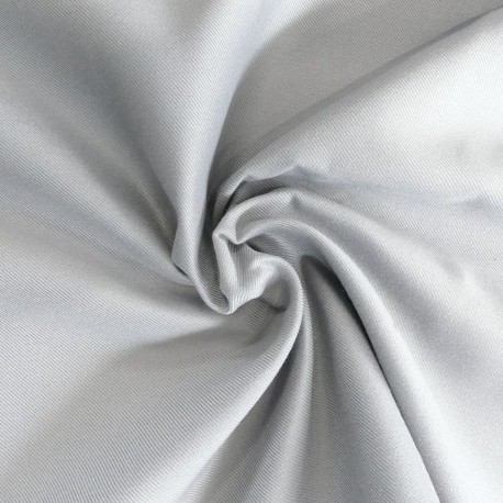 Coupon 3m Tissu Serge Non Feu Grande Largeur Gris Perle 