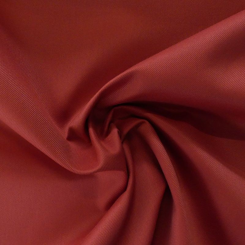 Coupon 3m Tissu Serge Non Feu Grande Largeur Rouge Tandori