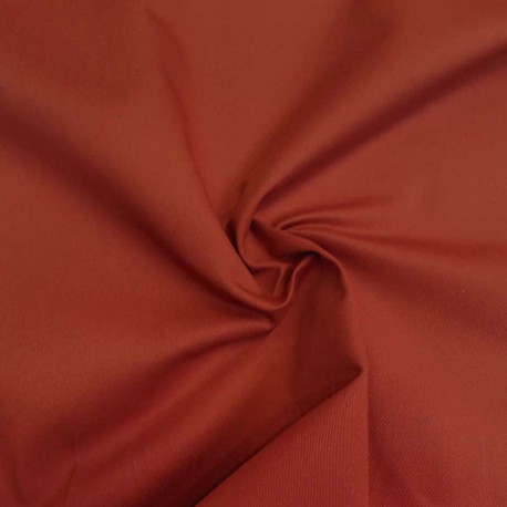 Coupon 3m Tissu Serge Uni Terracotta