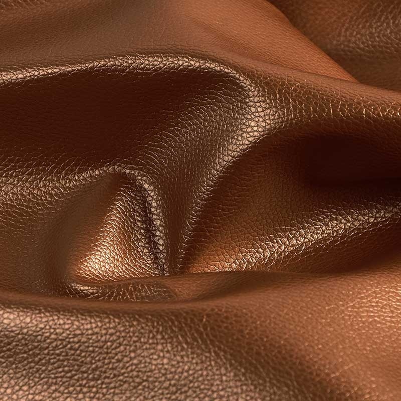 Coupon 3m Tissu Simili Karla Star Marron Glacé