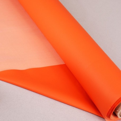 Coupon 3m Tissu Simili Karla Orange