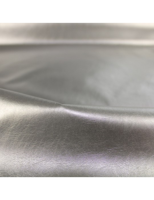 Tissu d'habillement vinyle  argenté