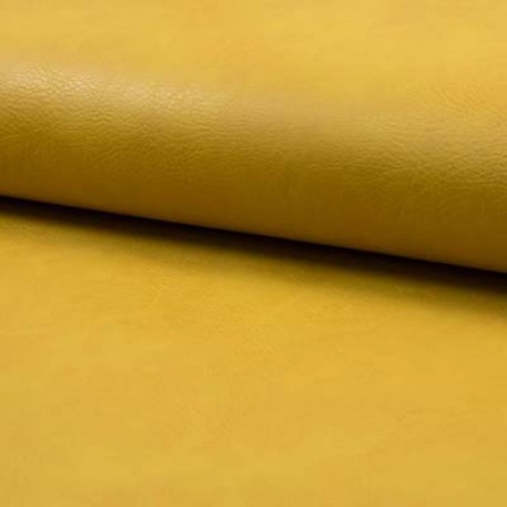 Coupon 3m Tissu Simili Vintage Jaune