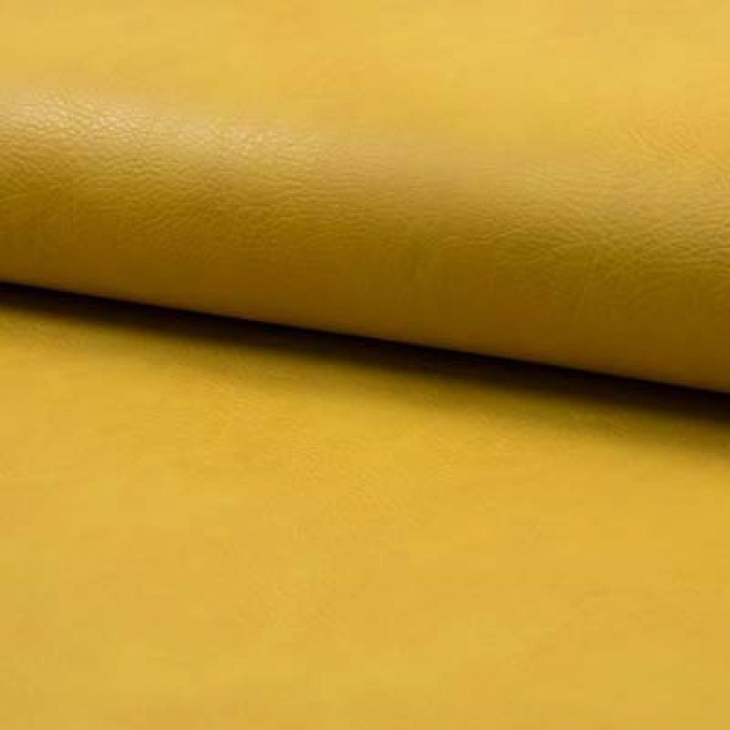 Coupon 3m Tissu Simili Vintage Jaune