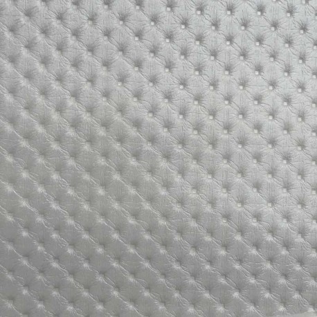 Coupon 3m Tissu Simili Truva Argent 