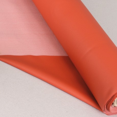 Coupon 3m Tissu Simili Karla Cuivre 