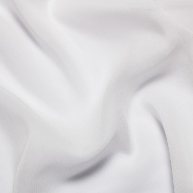Coupon 3m Tissu Mousseline de Soie Blanc 10 Mommes