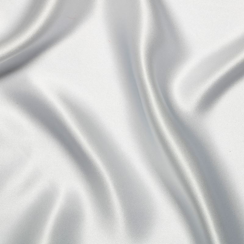 Coupon 3m Tissu Satin de Soie Gris Clair 16 Mommes