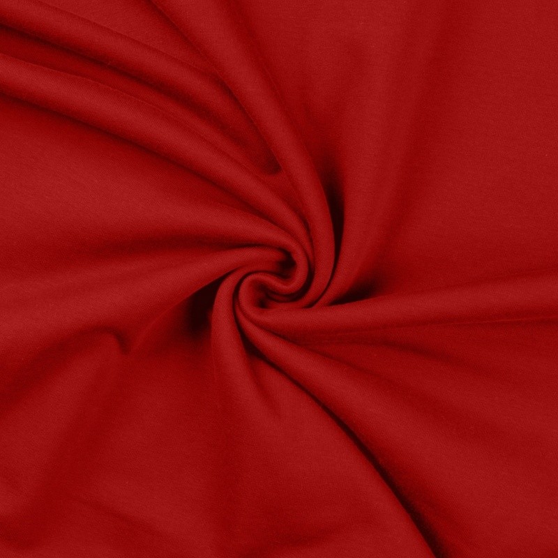 Coupon 3m Tissu Sweat French Terry Rouge Foncé
