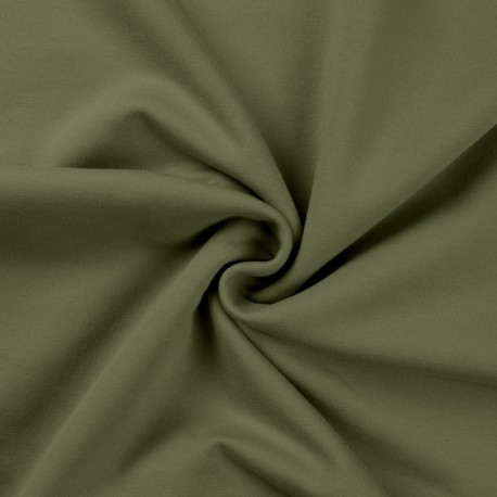 Coupon 3m Tissu Sweat French Terry Kaki 