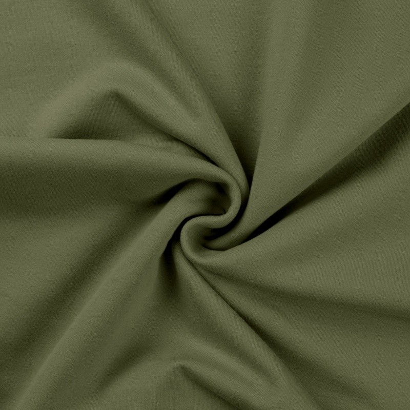 Coupon 3m Tissu Sweat French Terry Kaki 