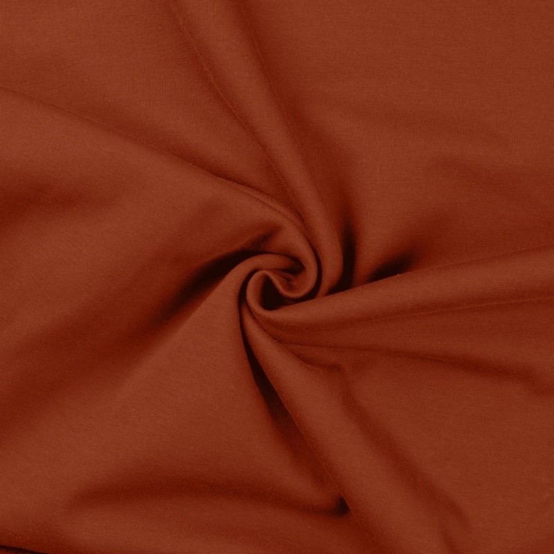 Coupon 3m Tissu Sweat French Terry Terracotta 