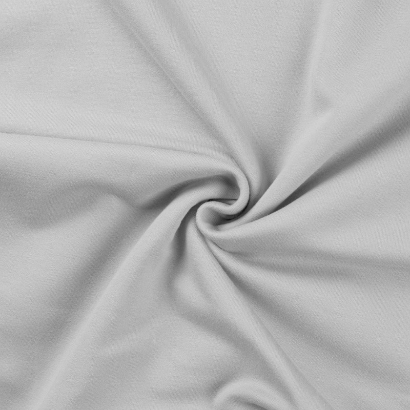Coupon 3m Tissu Sweat French Terry Gris Perle 
