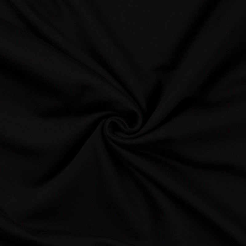 Coupon 3m Tissu Sweat French Terry Noir 
