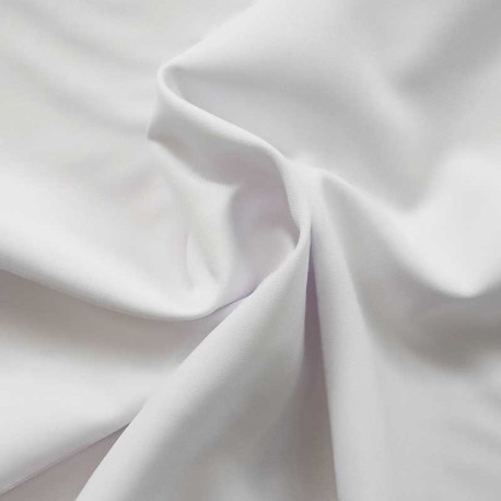 Coupon 3m Tissu Burlington Uni Grande Largeur Blanc 