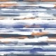 Coupon 3m Tissu Sweat French Terry Imprimé Bleu