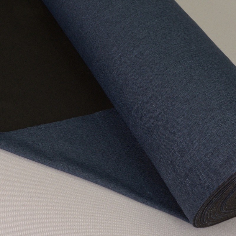 Coupon 3m Tissu Toile Thermique Froia Bleu Jean