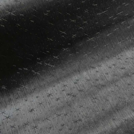 Coupon 3m Tissu Toile Cirée Snow Noir 