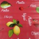 Coupon 3m Tissu Toile Ciree Fruiti Rouge  