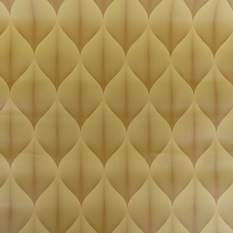 Coupon 3m Tissu Toile Ciree Kalini Jaune 