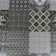 Coupon 3m Tissu Toile Ciree Kario Noir 