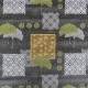 Coupon 3m Tissu Toile Ciree Carotine Noir