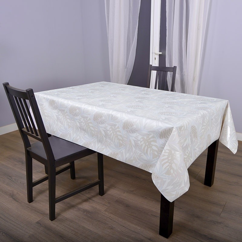 Coupon 3m Toile Cirée Studio Luonto Ecru 