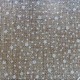 Coupon 3m Tissu Toile de Jute Imprimé Flocon Blanc 