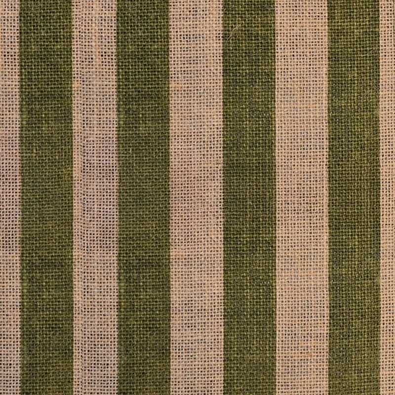 Coupon 3m Tissu Toile de Jute Imprimée Porto Kaki